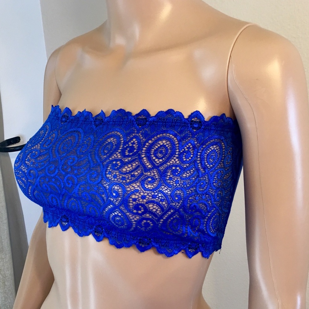 Free People 🧿Seamless Bandeau Royal Blue Size   M/L